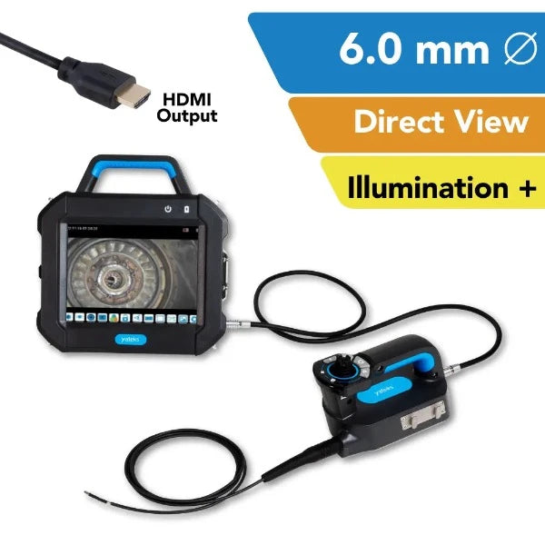 Yateks P+ Series Industrial Video Borescope 6.0 mm OD Direct View - High Illumination - InterTest, Inc.
