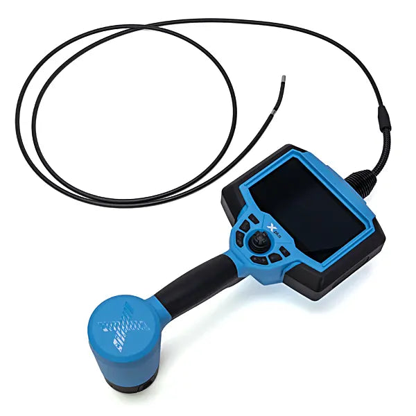 Yateks X+ Video Borescope monitor with probe coiled left