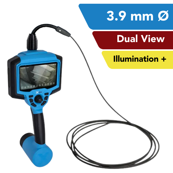 Yateks X+ Series Industrial Video Borescope 3.9 mm OD Dual View High Illumination - Intertest, Inc.