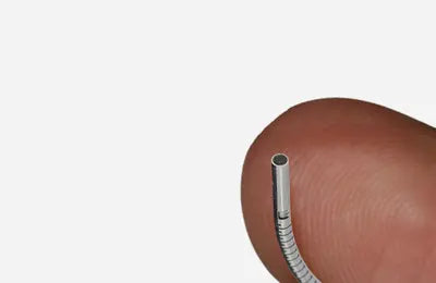 Tiny video borescope tip on a finger