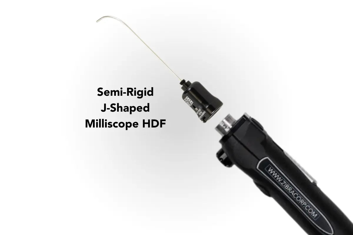 Custom J-Shaped Semi-Rigid HDF Fiberscope