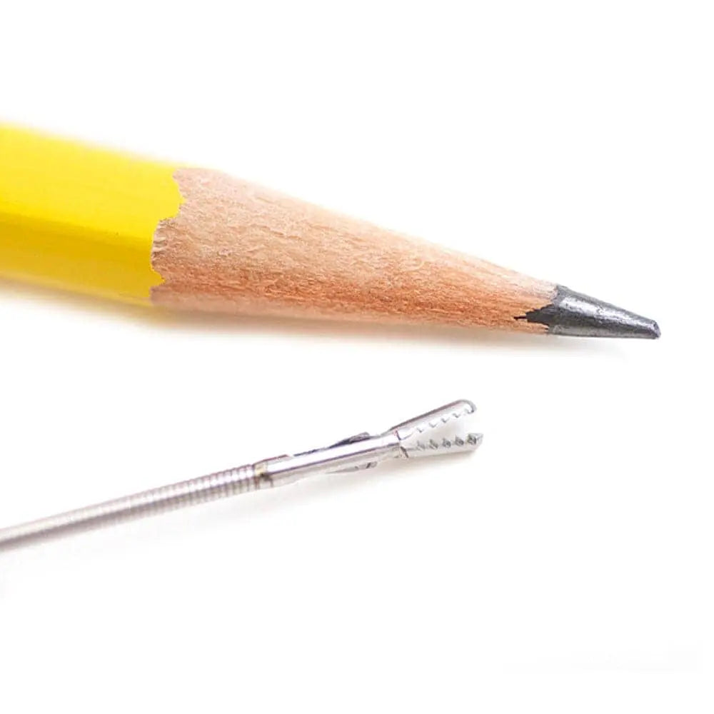 igrab 1.4mm Micro Alligator FOD retrieval tools open with pencil tip