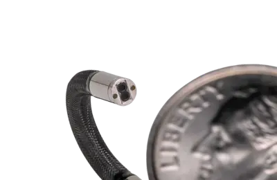 Yateks video probe next to a dime